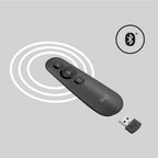 Logitech R500 | Draadloze Presenter | Bluetooth/RF | Grafiet | 20 m Bereik | Rood Laser