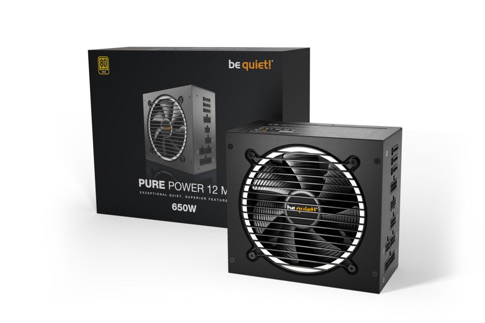 be quiet! Pure Power 12 M | 650 Watt Gold ATX 3.0 PSU | Modulair | Power Supply | Voeding