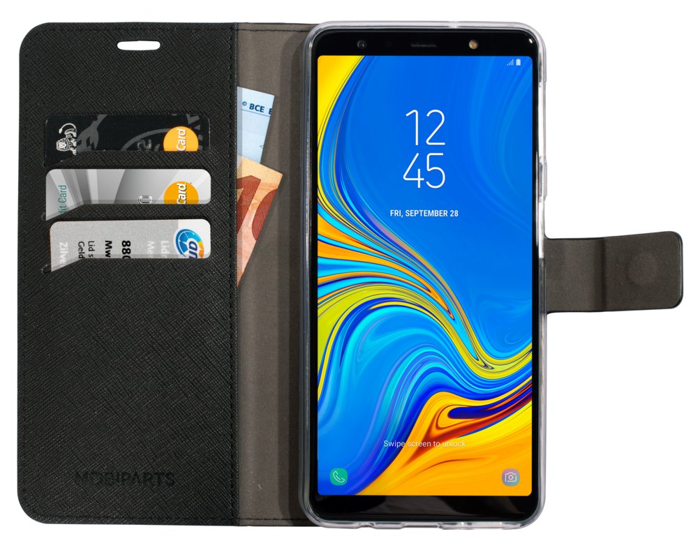 Mobiparts Saffiano Wallet Case | Samsung Galaxy A7 (2018) | Black
