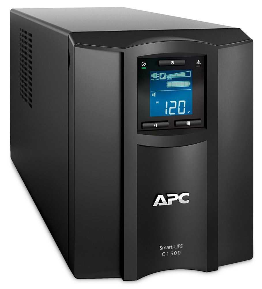 APC Smart-UPS SMC1500IC | 1500 VA / 900 W | Zuivere Sinusgolf-uitgang (netstroomkwaliteit) | 8x IEC | AVR | LCD | SmartConnec