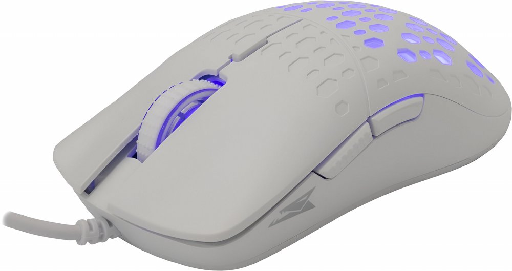 Baracuda OCTOPUS RGB | Bekabelde Gaming Muis | Rechtshandig | USB-A | 3600 DPI | Wit