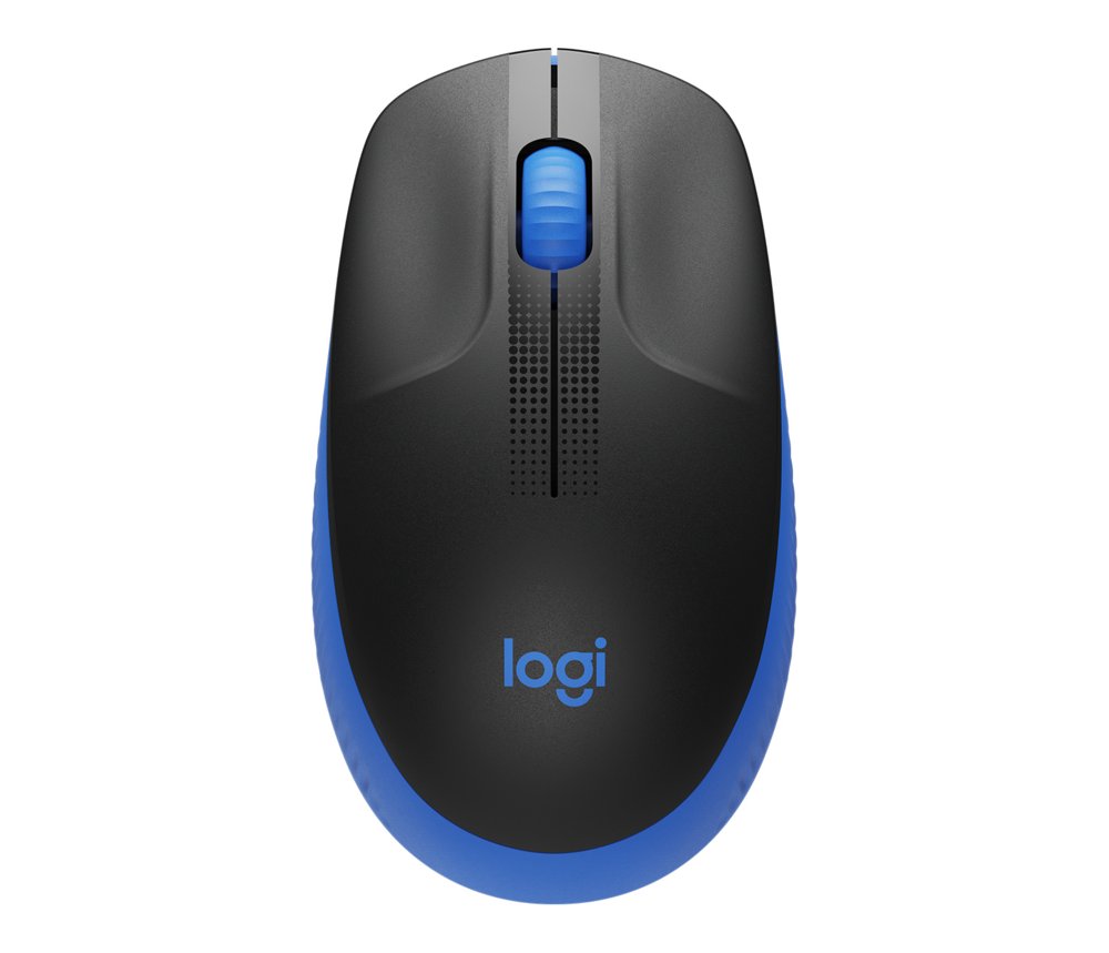 Logitech M190 | Draadloze Muis | Links- en Rechtshandig | RF | 1000 DPI | Zwart/Blauw