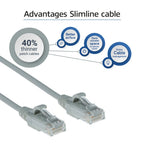 ACT netwerkkabel | Cat6 | U/UTP (UTP) | 1 m | Grijs | DC9001