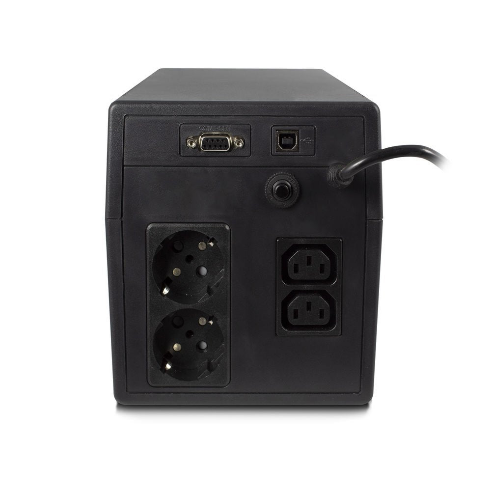 ACT Line-Interactive UPS AC2310 | 1000 VA Vermogen | 4 Uitgangen | Spanningstabilisatie met AVR | Beveiliging bij Netstoringe