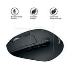 Logitech M720 Triathlon | Draadloze Muis | Rechtshandig | RF + Bluetooth | 1000 DPI | Zwart