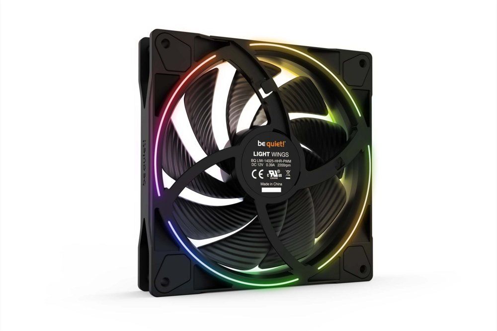 be quiet! Light Wings 140mm PWM High-Speed | 140mm Behuizingsventilator | Zwart | Triple Pack (3 stuks)