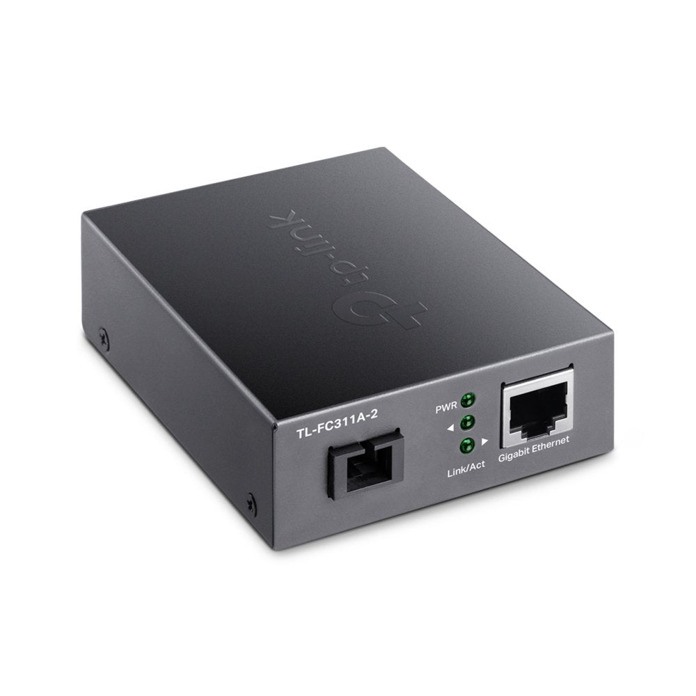 TP-Link TL-FC311A-2 | Gigabit Media Converter | 1000 Mbit/s | Single-mode | Zwart