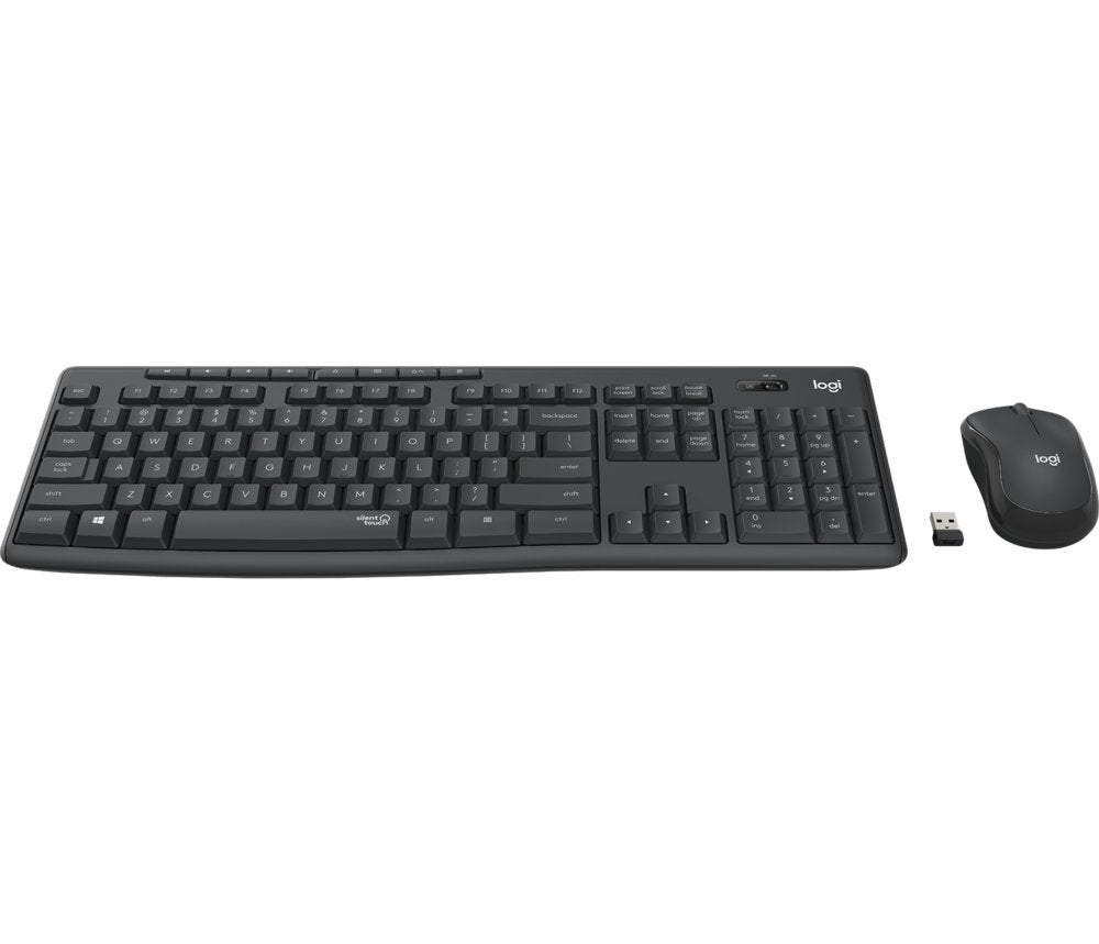 Logitech MK295 Silent | Draadloze Muis-en-Toetsenbordcombo | USB-ontvanger | QWERTY | Zwart