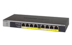 NETGEAR GS108LP | Unmanaged Switch | 8 Poorten | Gigabit Ethernet (10/100/1000 Mbps) | 8x PoE+ (60W) | FlexPoE | Fanless | 1U