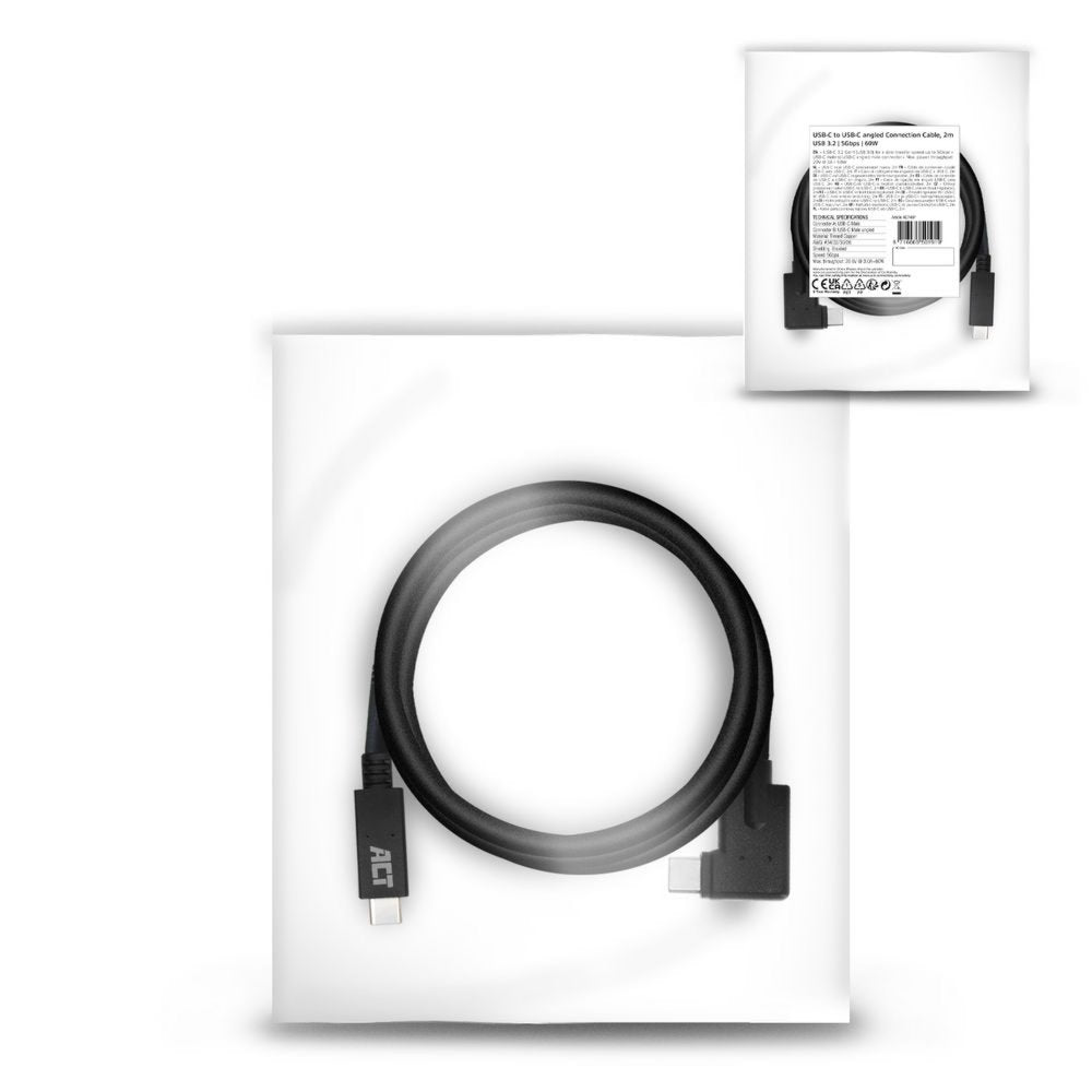 ACT AC7407 | USB 3.2 Gen 1 Kabel | USB-C naar USB-C | 2m | Zwart