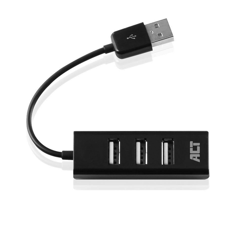 ACT AC6205 | USB 2.0 Interface Hub | 480 Mbps | Zwart
