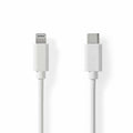 Nedis CCGL39650WT10 | Lightning-naar-USB-C kabel | 1 m | Lightning Male naar USB-C Male | Opladen en synchroniseren | Wit