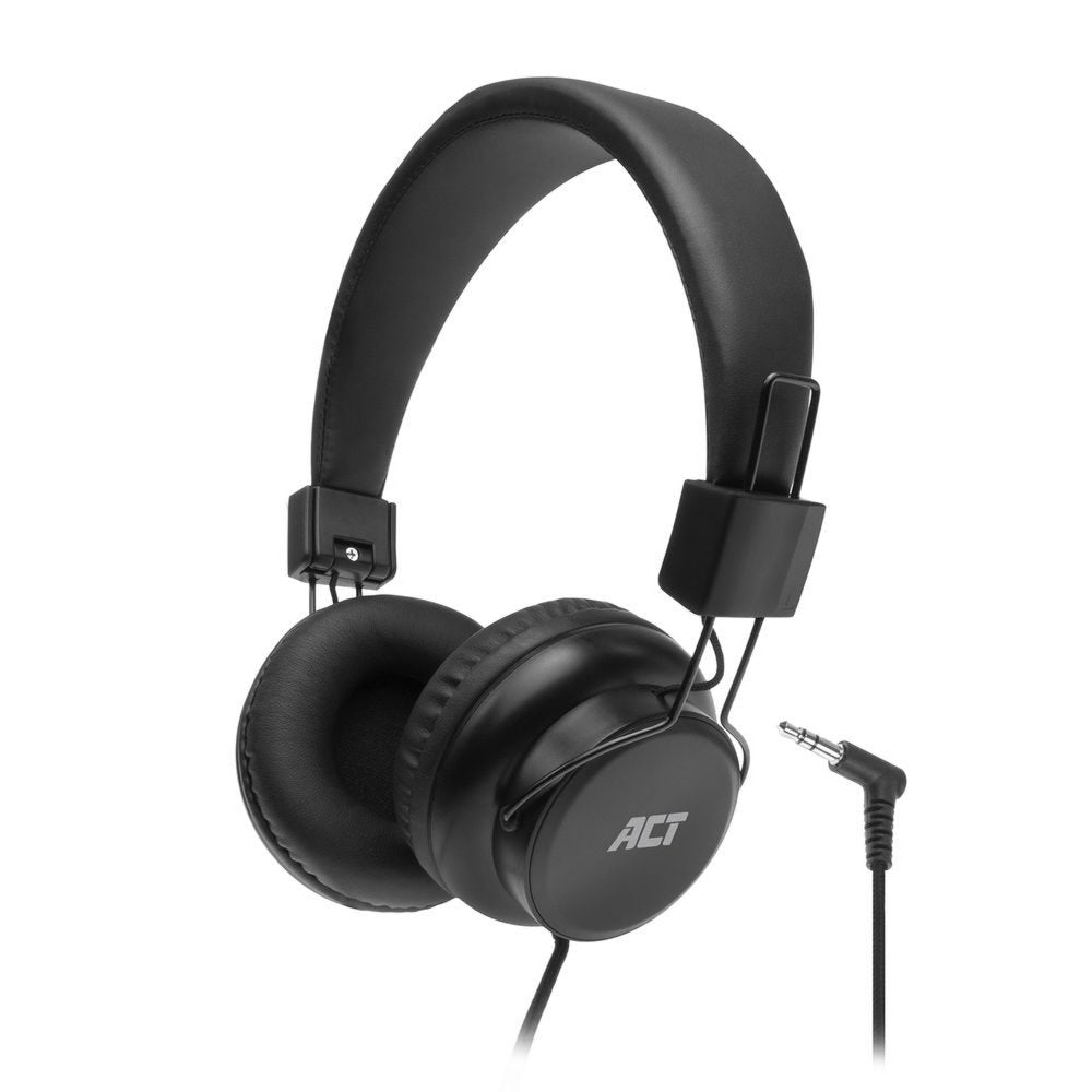 ACT AC9300 | On-Ear Bedrade 3,5mm Koptelefoon | Zwart