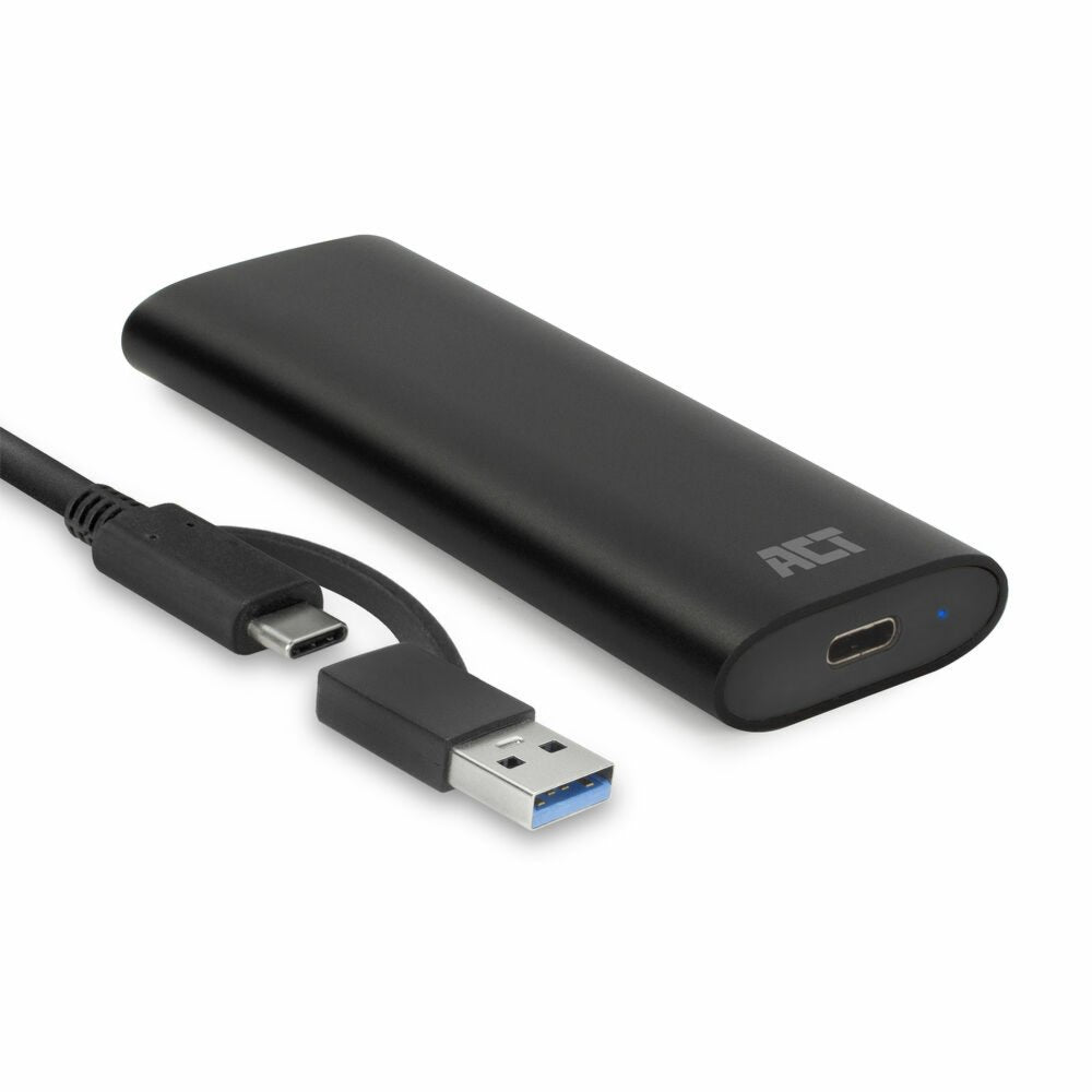 ACT AC1615 | USB-C M.2 NVMe/PCIe SSD Behuizing | Tool-Free | Aluminium | USB 3.2 Gen2 (10 Gbps)