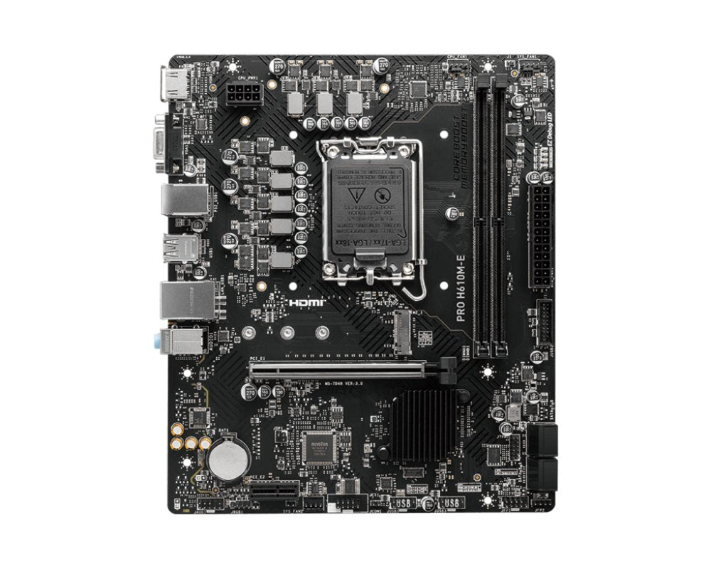 MSI PRO H610M-E | Socket LGA 1700 | Intel H610 | 2xDDR5 | Micro-ATX | Moederbord