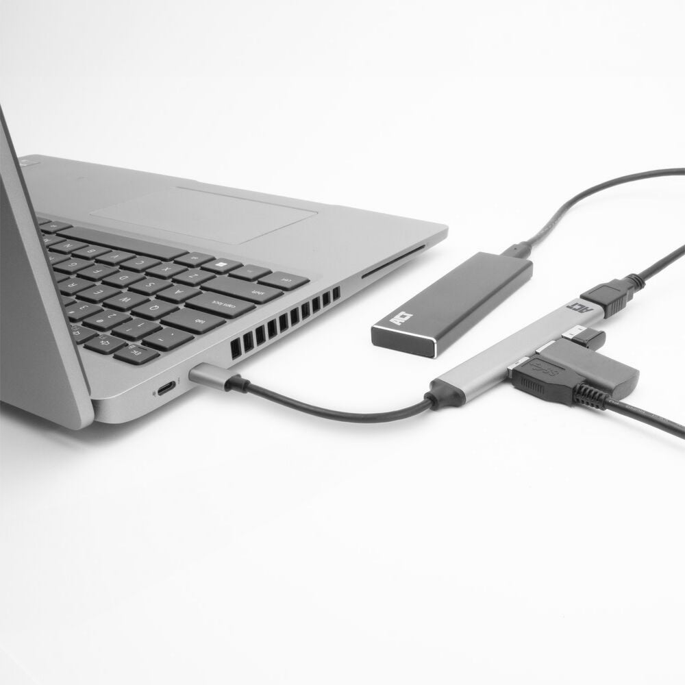 ACT AC6425 | USB 3.2 Gen 1 Interface Hub | Type-C | 5 Gbps | Grijs
