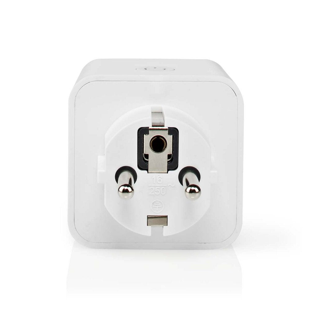 Nedis WIFIP121FWT | Wi-Fi Smart Plug | 3680 W | Energiemeter | Spraakbediening | Wit