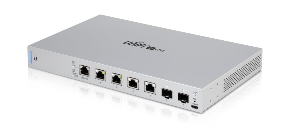 Ubiquiti UniFi US-XG-6POE | Managed Switch | 6 Poorten | 10G Ethernet (100/1000/10000) | Power over Ethernet (PoE) | 1U | Gri