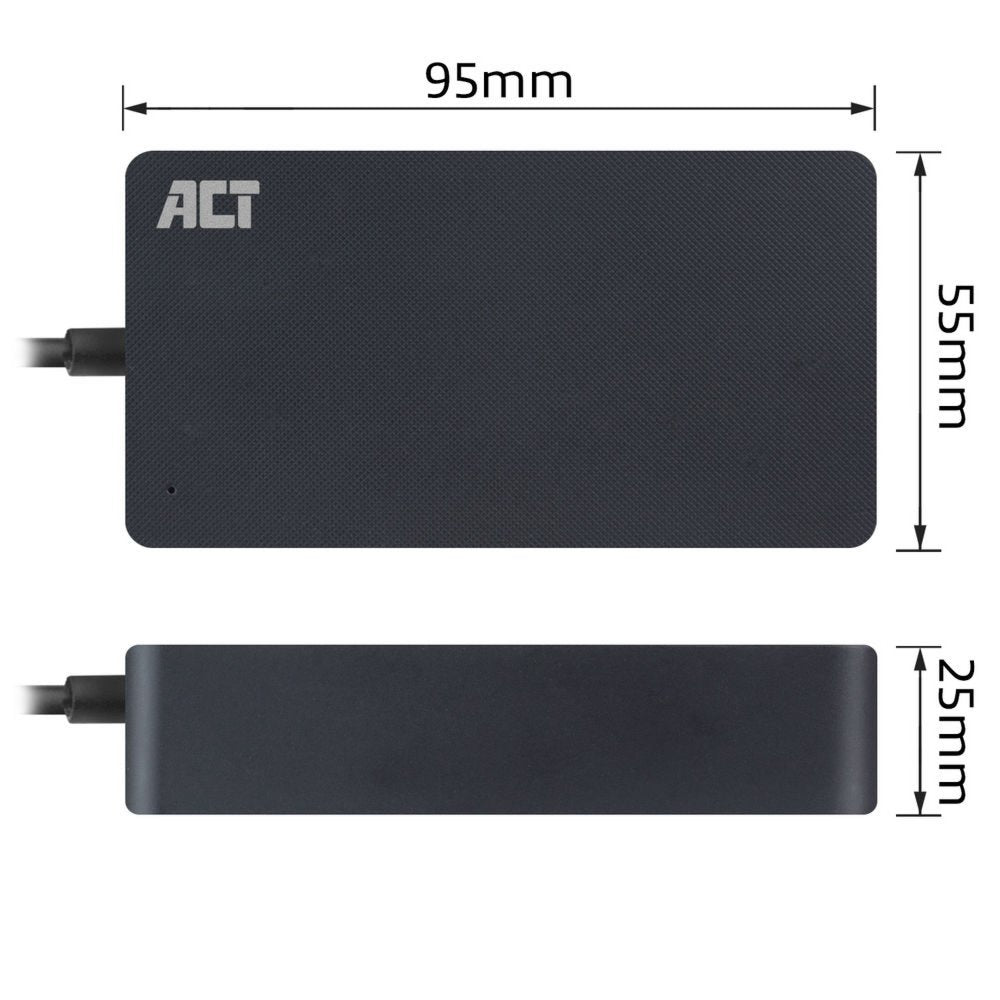 ACT AC2005 | Universele USB-C Notebook Lader | 65 Watt PDP | 2,75 Meter