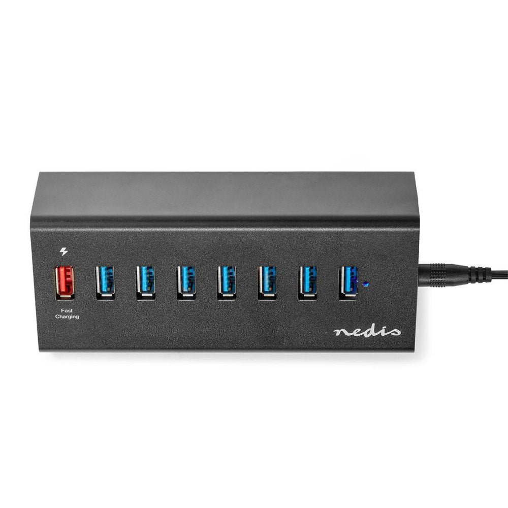 Nedis UHUBUP3810BK interface hub USB 3.2 Gen 1 (3.1 Gen 1) | 8 poorten | Zwart