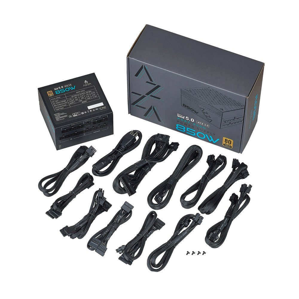 AZZA PSAZ-850G | 850W Gold ATX 3.0 PSU | Modulair | Power Supply | Voeding