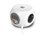 ACT AC2405 | Stekkerdoos | 3 Stopcontacten | 1,5 m | Binnen | Wit