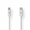 Nedis CCGL39650WT20 | Lightning-naar-USB-C kabel | 2 m | Lightning Male naar USB-C Male | Opladen en synchroniseren | Wit