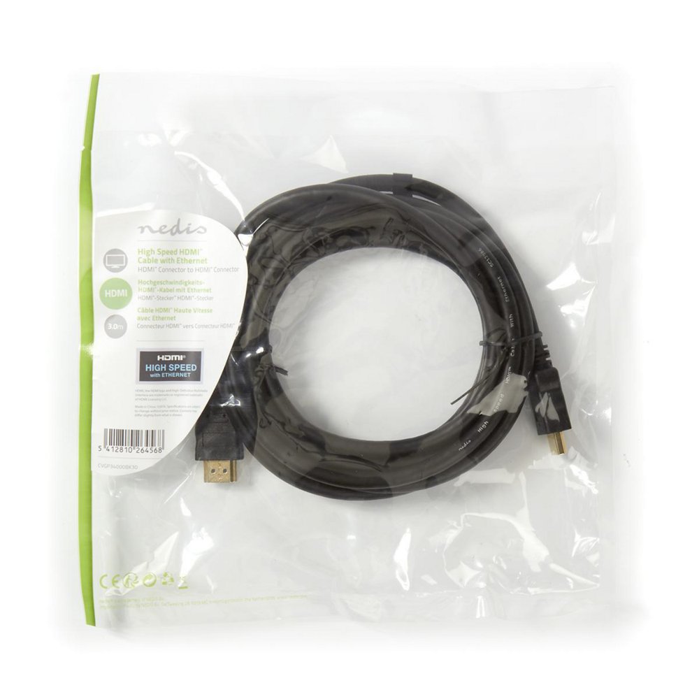 Nedis CVGP34000BK15 | 3 m HDMI Video Kabel Adapter | Zwart