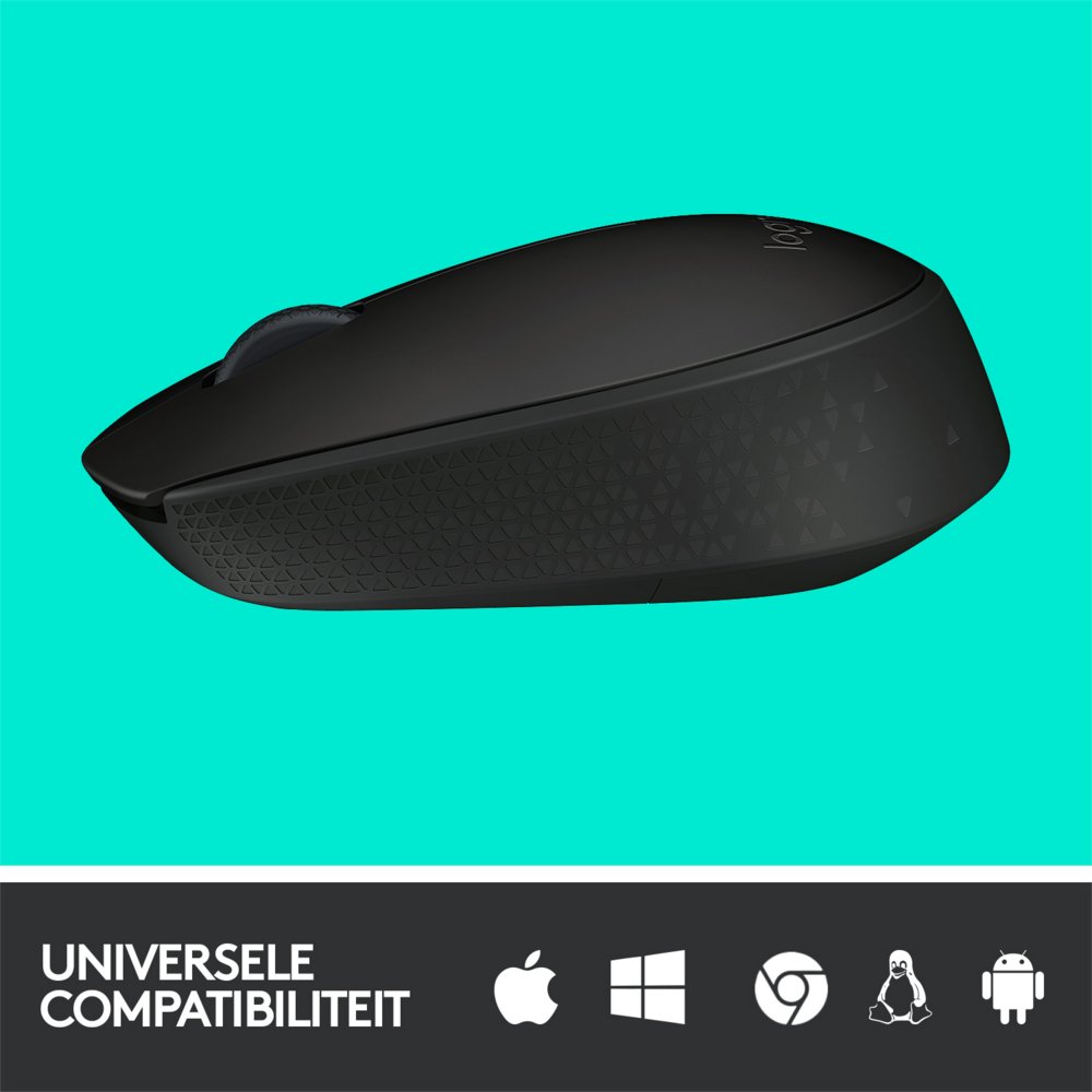 Logitech M171 | Draadloze Muis | Links- en Rechtshandig | RF | 1000 DPI | Zwart