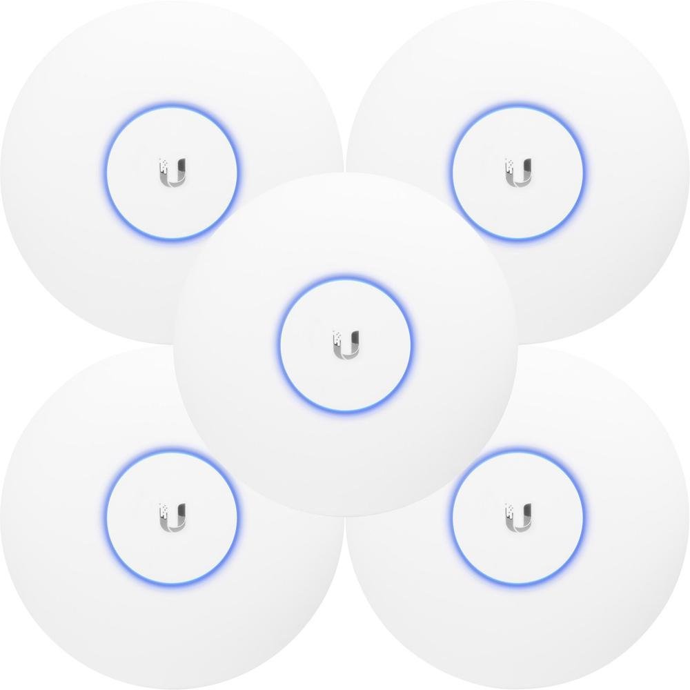 Ubiquiti UniFi UAP-AC-PRO (5-pack) | WiFi 5 Access Point (AC1750) | 1300 Mbit/s | PoE (met Adapter) | Inclusief Plafond- en M