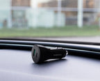 Mobiparts Car Charger | 2-Poorts USB-C & USB-A Autolader 30W PD Fast Charging | Zwart