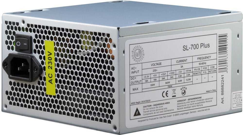Inter-Tech SL-700 | 700 Watt ATX PSU | Power Supply | Voeding