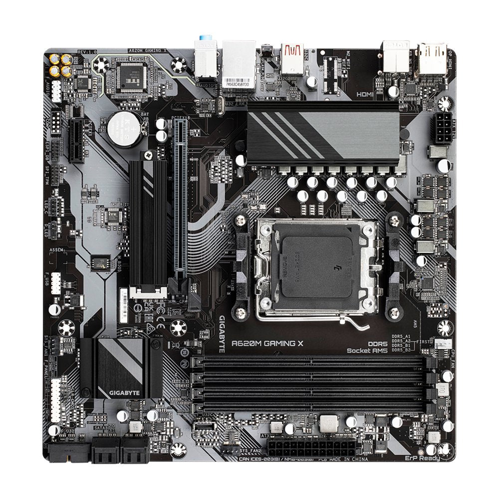 Gigabyte A620M GAMING X | Socket AM5 | AMD A620 | 4xDDR5 | Micro-ATX | Moederbord