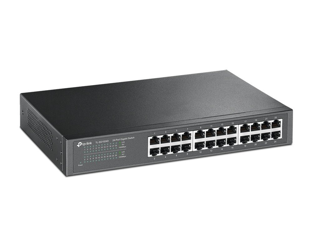 TP-Link TL-SG1024D | Unmanaged Switch | 24 Poorten | Gigabit Ethernet (10/100/1000 Mbps) | Grijs