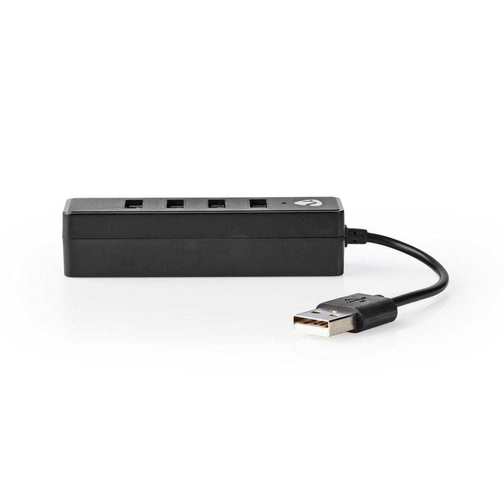 Nedis UHUBU2420BK | Interface Hub USB 2.0 (480 Mbit/s) | 4 poorten | Zwart