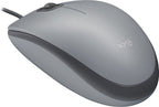 Logitech M110 Silent | Bekabelde Muis | Links- en Rechtshandig | USB-A | 1000 DPI | Grijs