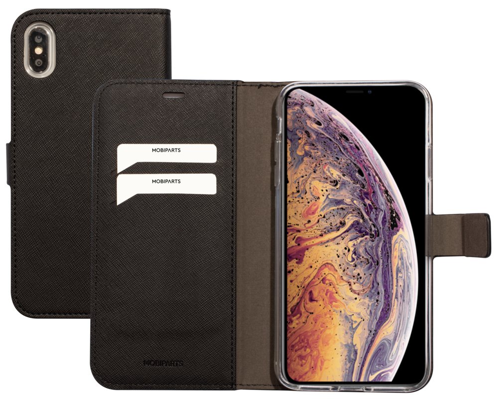 Mobiparts Saffiano Wallet Case | Apple iPhone XS Max | Black