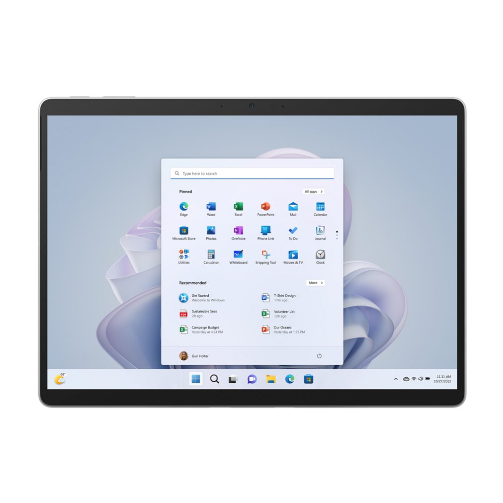 Microsoft Surface Pro 9 | 13" Display | Intel Core i7 | 16 GB RAM | 256 GB SSD | Wi-Fi 6E | Windows 11 Home | Platina