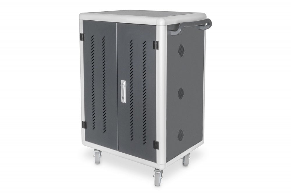 DIGITUS DN-45002 | Laadwagen 30 Devices | USB Opladen | Geschikt voor 15.6" Laptops en Tablets | Verrijdbaar | Zwart
