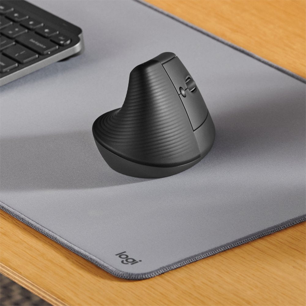 Logitech Lift | Ergonomische Draadloze Muis | Rechtshandig | RF + Bluetooth | 4000 DPI | Grafiet