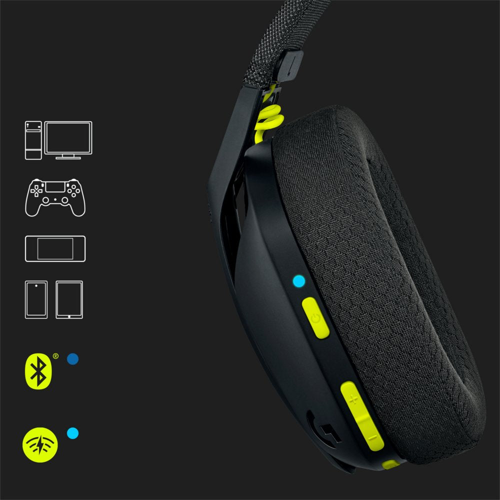 Logitech G435 Wireless Gaming Headset | Bluetooth & Lightspeed | Hoofdband | Zwart