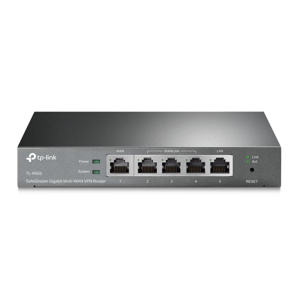 TP-Link TL-R605 | SafeStream Gigabit Multi-WAN VPN Router | 5x Gigabit-poorten | Tot 4 WAN | VPN: IPSec/OpenVPN/PPTP/L2TP | O