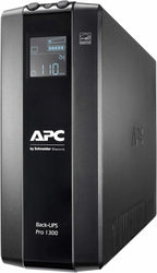APC Back-UPS Pro BR1300MI | UPS Noodstroomvoeding | 1300VA / 780W | 8x IEC C13 | AVR | LCD Display