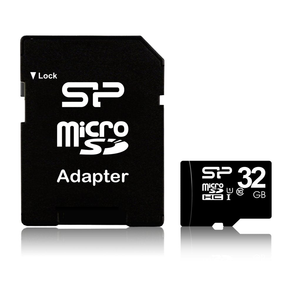 Silicon Power Elite | MicroSDHC | 32GB | Class 10 | UHS-I U1 | Inclusief SD-adapter | Zwart