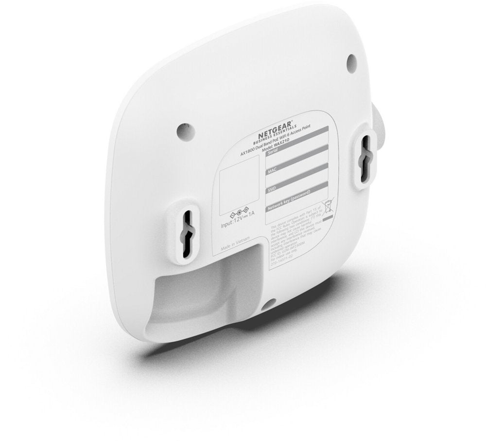 Netgear WAX210 | WiFi 6 Access Point (AX1800) | 1800 Mbit/s | PoE (802.3at) | Inclusief Montagebeugel