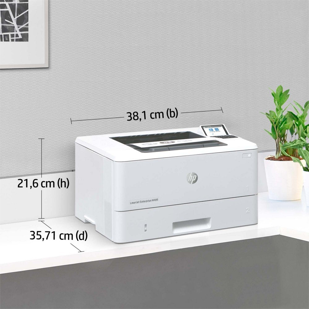 HP LaserJet Enterprise M406dn Printer | 1200 x 1200 DPI | Zwart/Wit