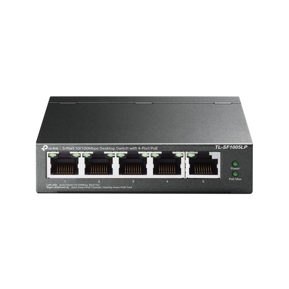 TP-Link TL-SF1005LP | Unmanaged | Fast Ethernet (10/100 Mbps) | Power over Ethernet (PoE) | Zwart