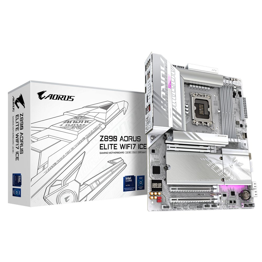 GIGABYTE Z890 AORUS ELITE WIFI7 ICE | Socket LGA 1851 | Intel B890 | 4xDDR5 | ATX | Moederbord