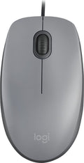 Logitech M110 Silent | Bekabelde Muis | Links- en Rechtshandig | USB-A | 1000 DPI | Grijs