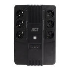 ACT AC2300 Line-Interactive UPS | 600 VA | 6 Stopcontacten (3 op Accu) | AVR Spanningstabilisatie | Netspanningsbeveiliging